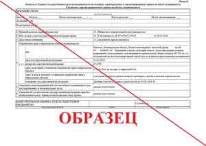 Образец выписки из егрн на квартиру с обременением