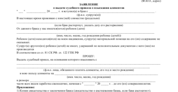 Заявление о выдаче судебного приказа на алименты госпошлина Заявление о выдаче судебного приказа на алименты госпошлина