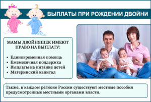 Если рождается двойня какие выплаты положены